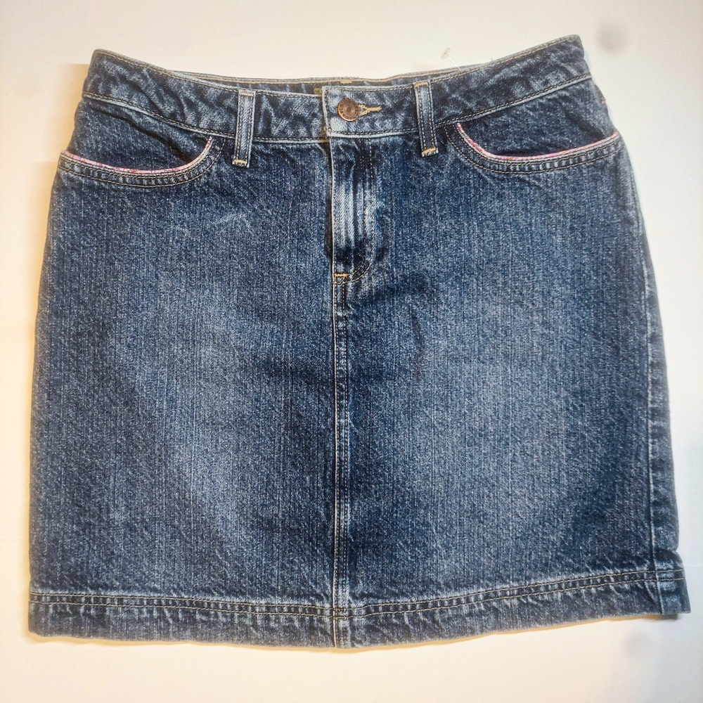 Caslon Nordstrom Medium Wash Classic Denim Mini Skirt, Size 6, 100% Cotton, Boho